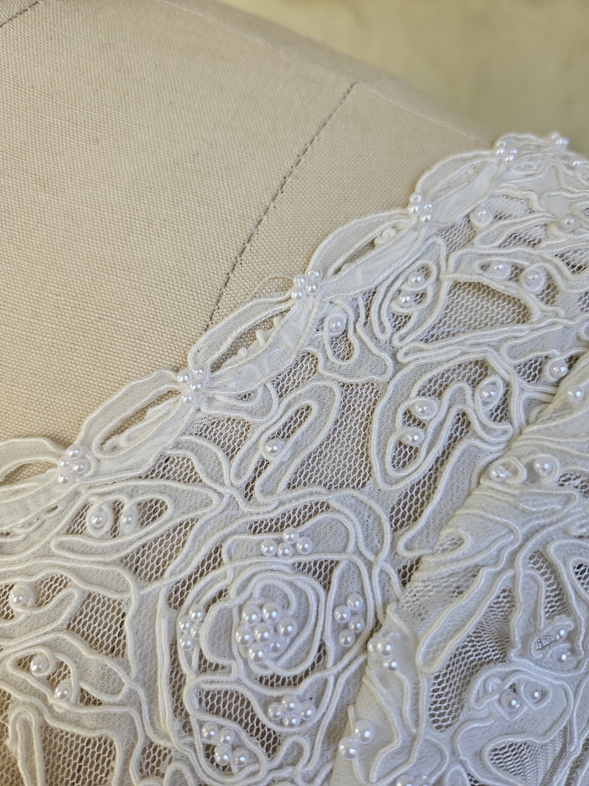 Vintage 90s-y2k Wedding Dress Ballgown Tulle Plus Size 16/18 Sleeves Lace Bridal