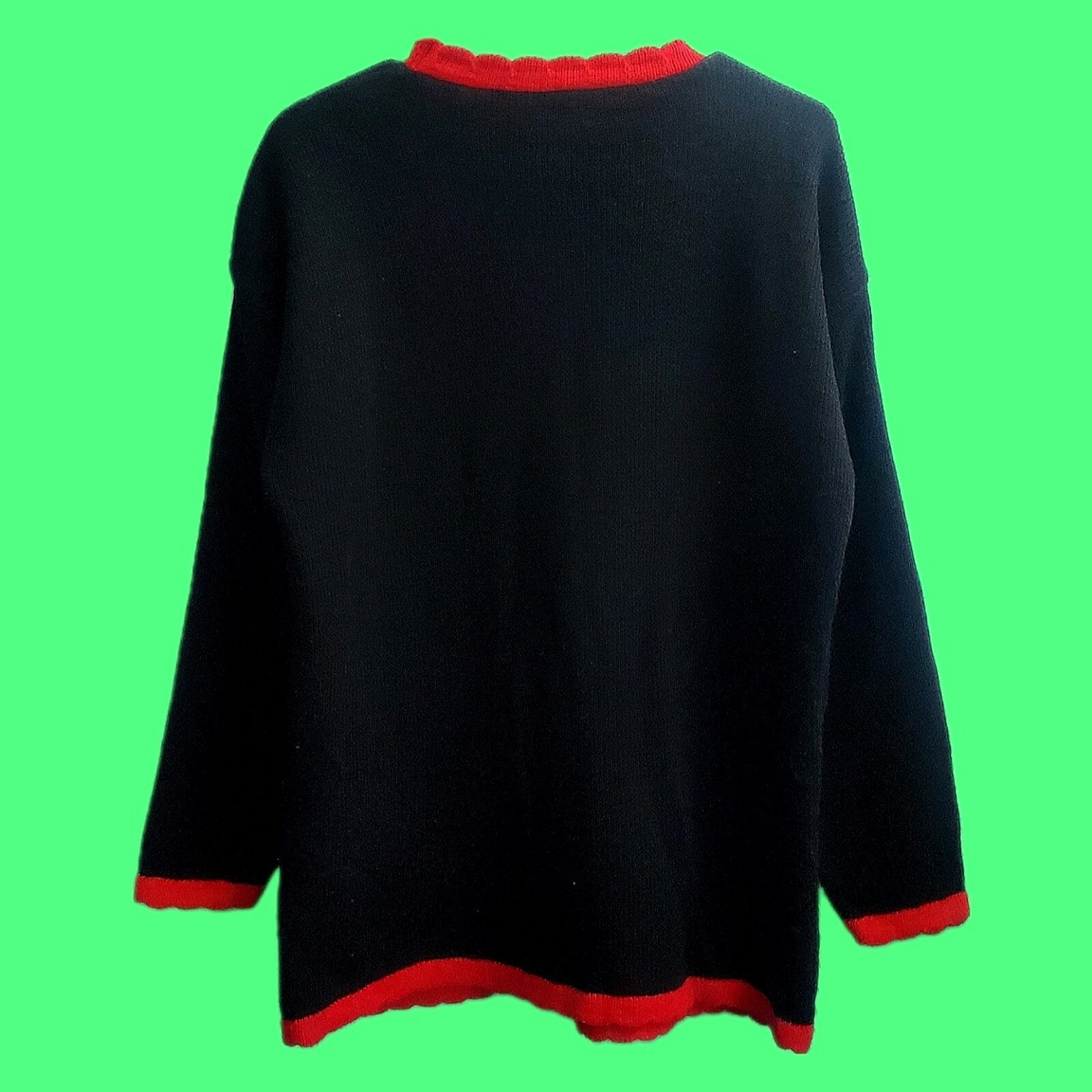 Vintage 90s CLASSIC ELEMENTS Holiday Christmas Cute Ugly Sweater Pullover Medium