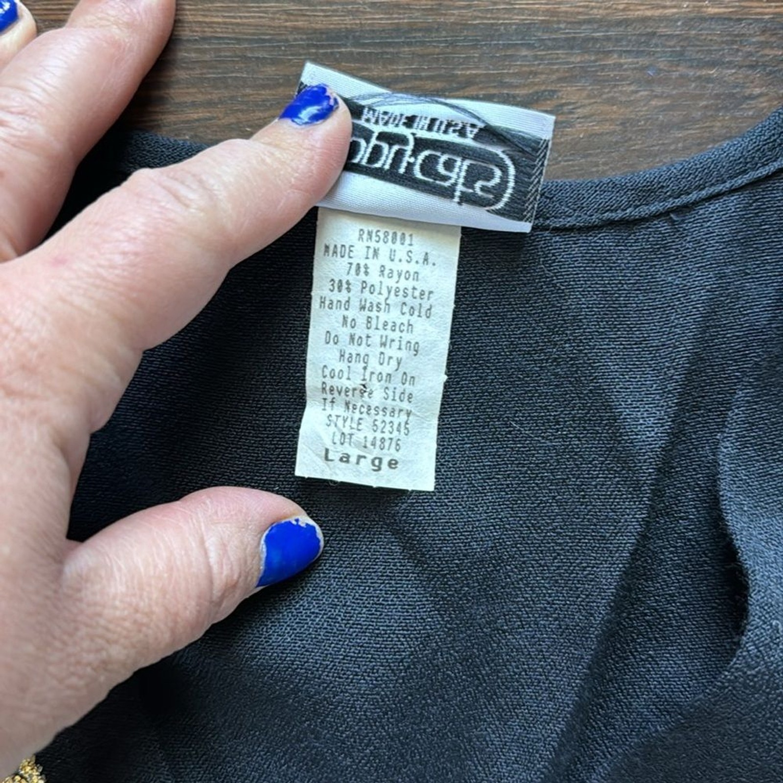 Copy Cats Vintage Vest Black Gold Glitter Large