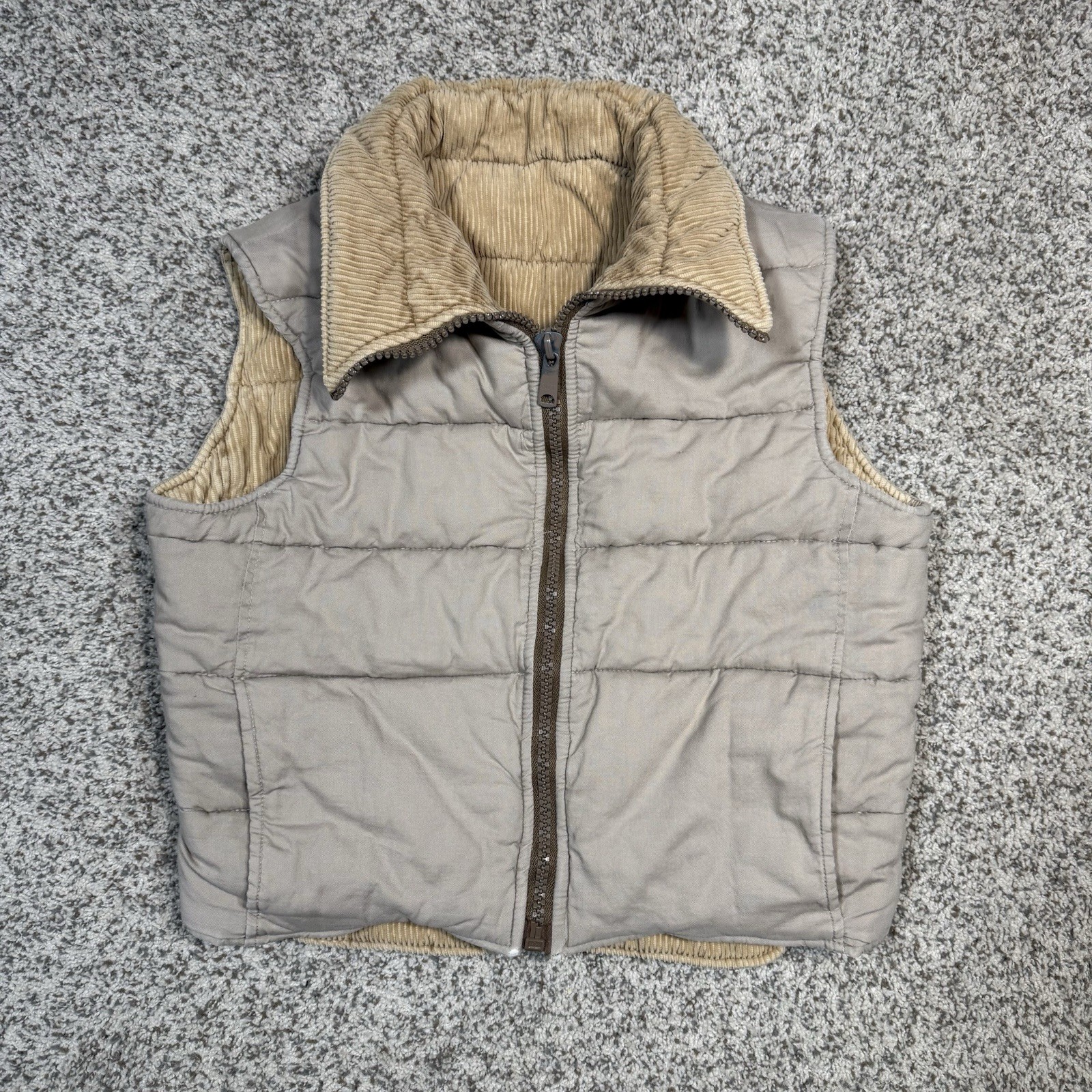Vintage 80s The Limited Ski Wear Reversible Corduroy Puffer Vest Womens L