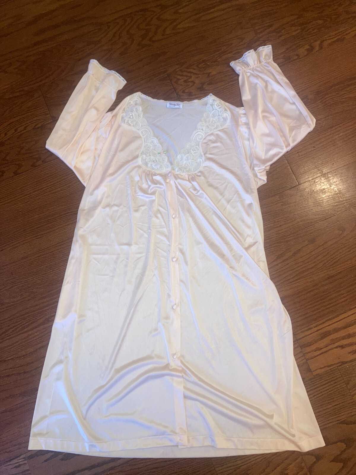 Vintage Vanity Fair Day Gown Silky Robe Size Large Made in the USA