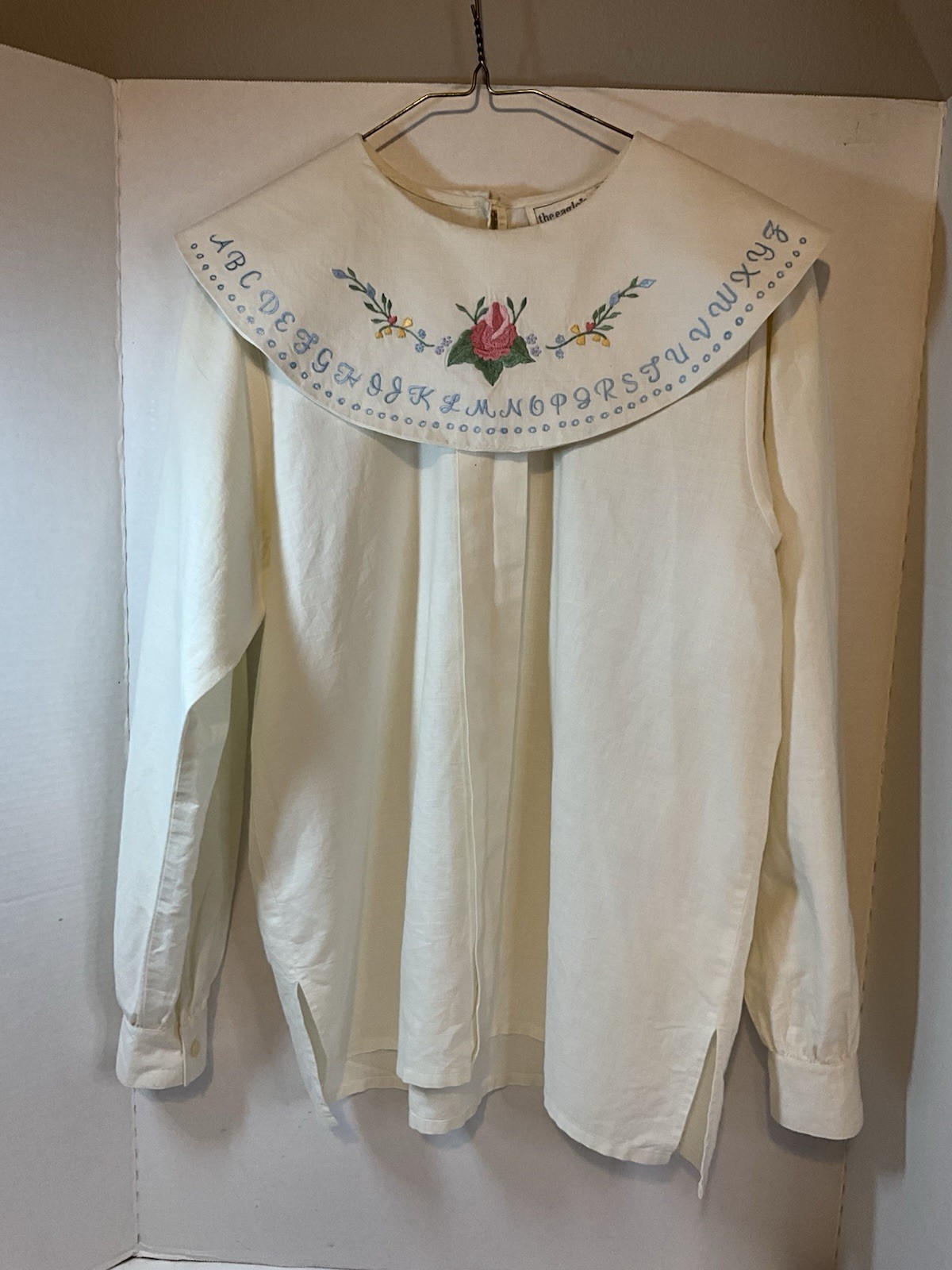 Eagle’s Eye Vintage Shirt With Embroidered Alphabet Collar Teacher Size 6
