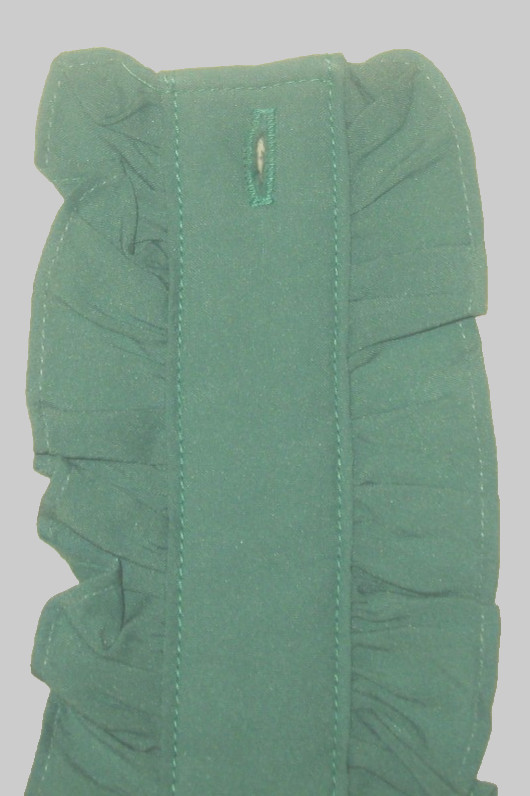 Vintage 1970s SEARS Fashion Place Green Sheer Lightweight L/S Blouse + Xtras 12