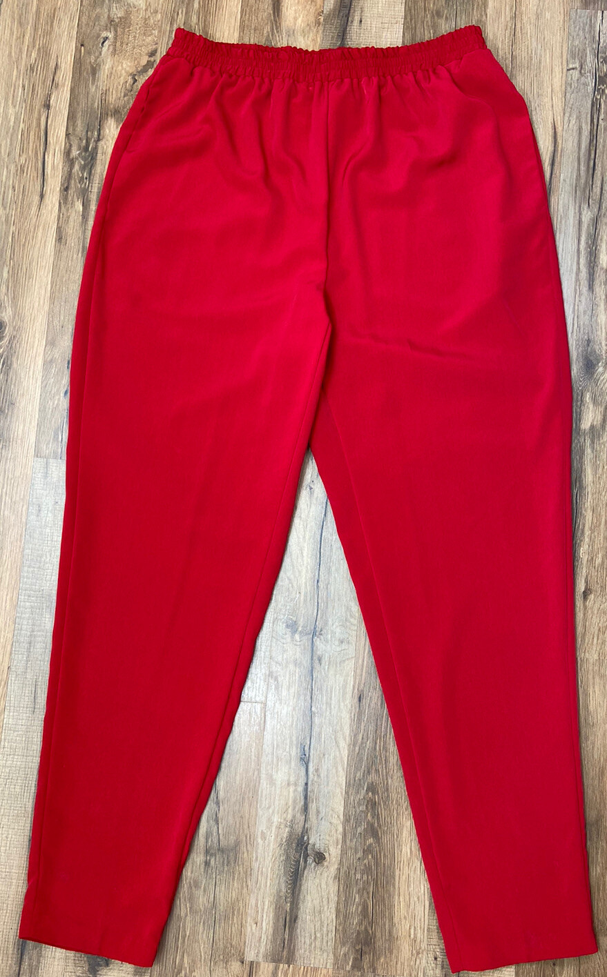 Vintage Stephanie Thomas Red Pants & Long Button Down Top Set NWT Size 10