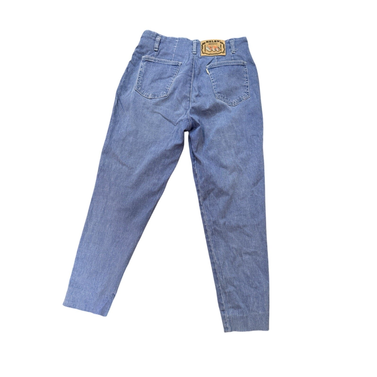 Vintage Helen High Rise Cropped Petal Pushers Denim Studs Retro Pin-Up Fits 6