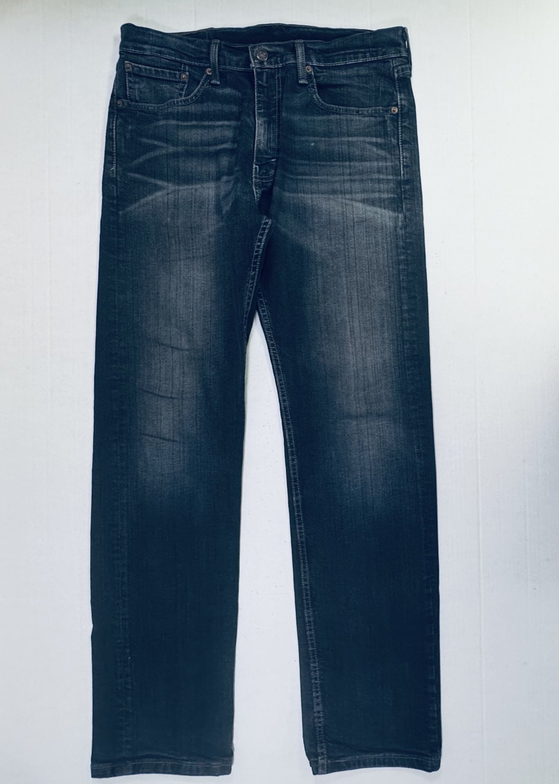 Levi’s 505 Jeans Men 32×34 Straight Stretch Dark Wash Denim (LV247B12)