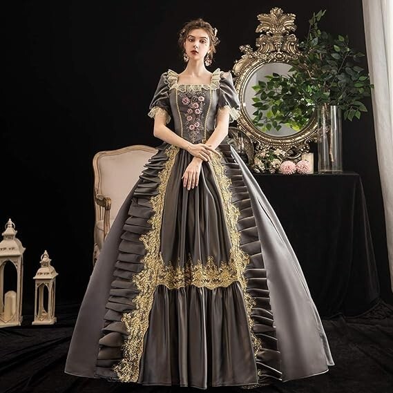 Rococo Dress Exquisite Handcrafted Marie Antoinette-Inspired Court Ball Gown