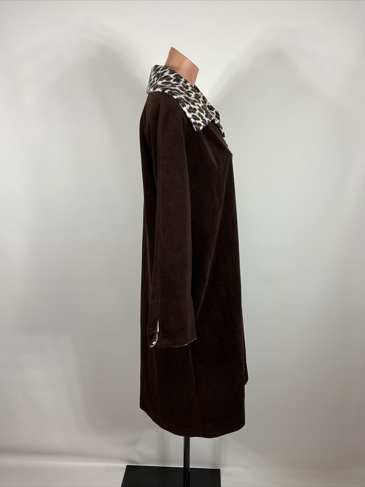 VTG 60s VANITY FAIR Leopard animal print leopard HOSTESS House Coat ROBE sz M