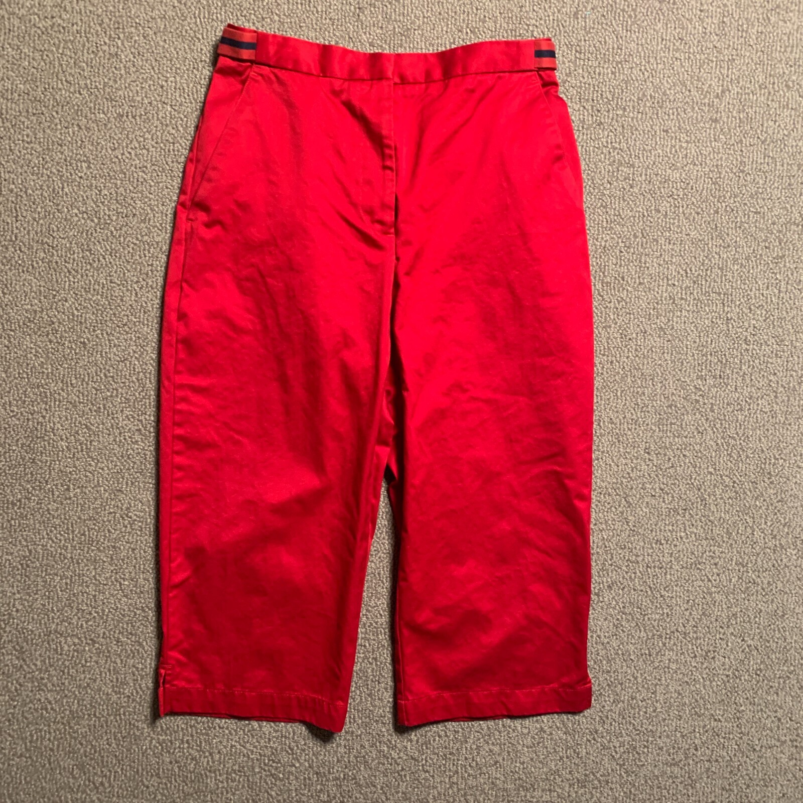 Vintage Liz Claiborne Lizsport Pants Women 4 Red Capri Pockets