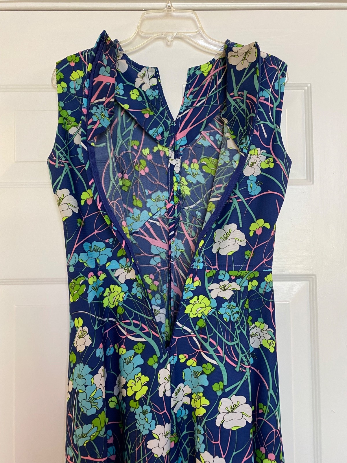 Vintage 70’s Floral Maxi Dress M Fit & Flare Great Colors Handmade