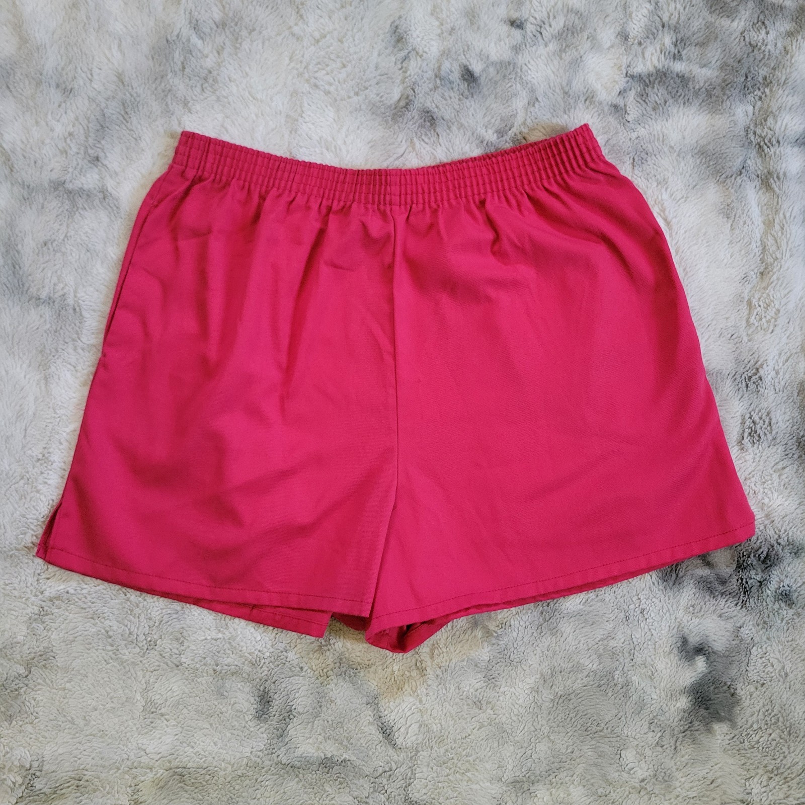 VTG 80s Hampton East Pink Athletic Shorts Size 18 WAIST 29.75 IN. Made In USA