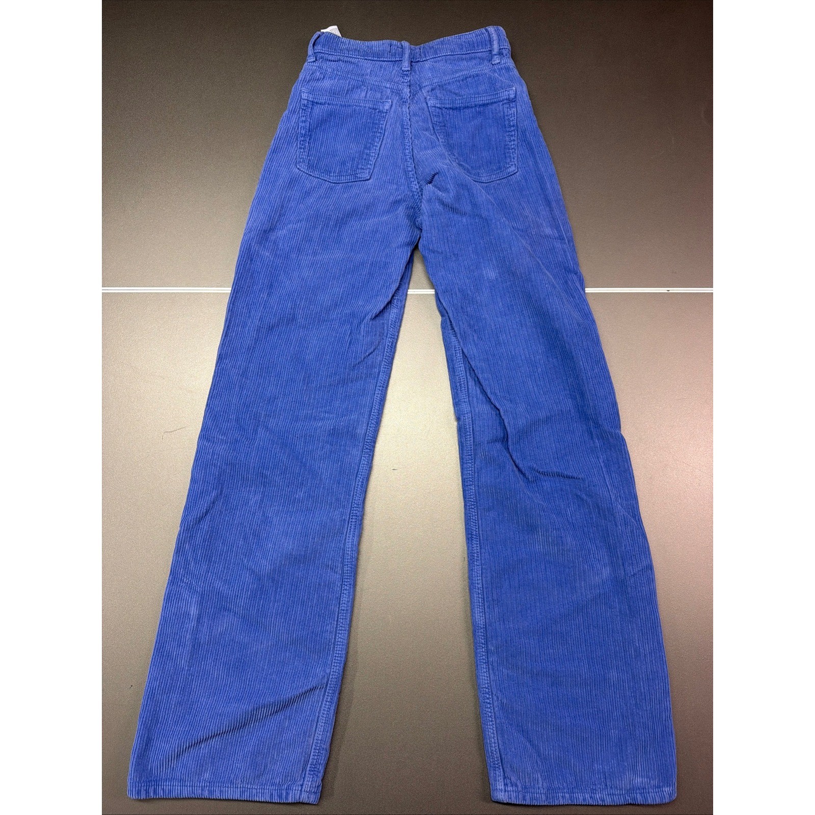 ZARA Corduroy Pants Women’s 24X30 Blue Wide Leg High Waist Retro Style Turkey