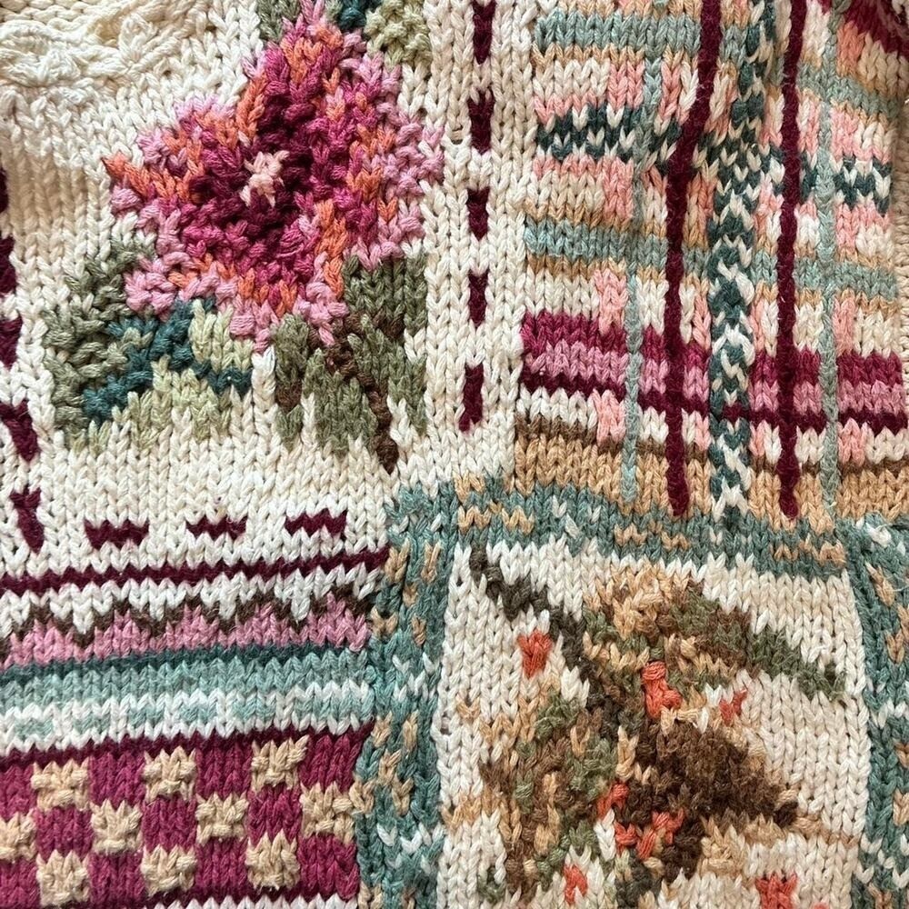 Grandma sweater floral cottage core