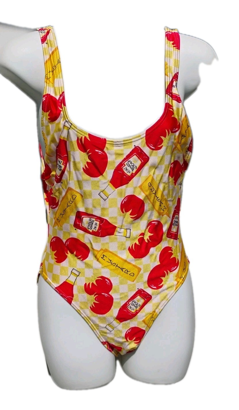 RARE VTG 1990’s „The Eagle’s Eye” „Heinz Tomato Ketchup” One-Piece Swimwear M