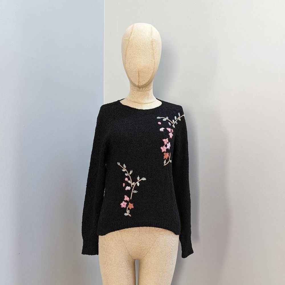 2O ansknits by Mariea Kim Vintage Floral Sweater