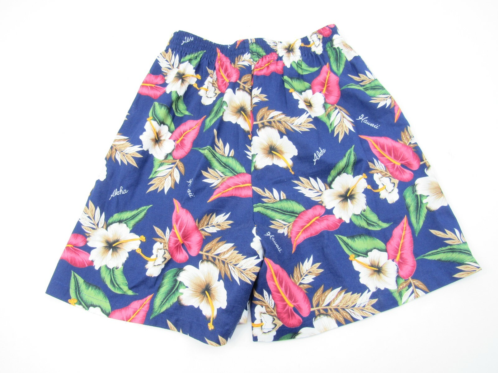 Vtg Shannon Marie Hawaiian Floral Shorts Hibiscus Flowers USA Hawaii High Waist