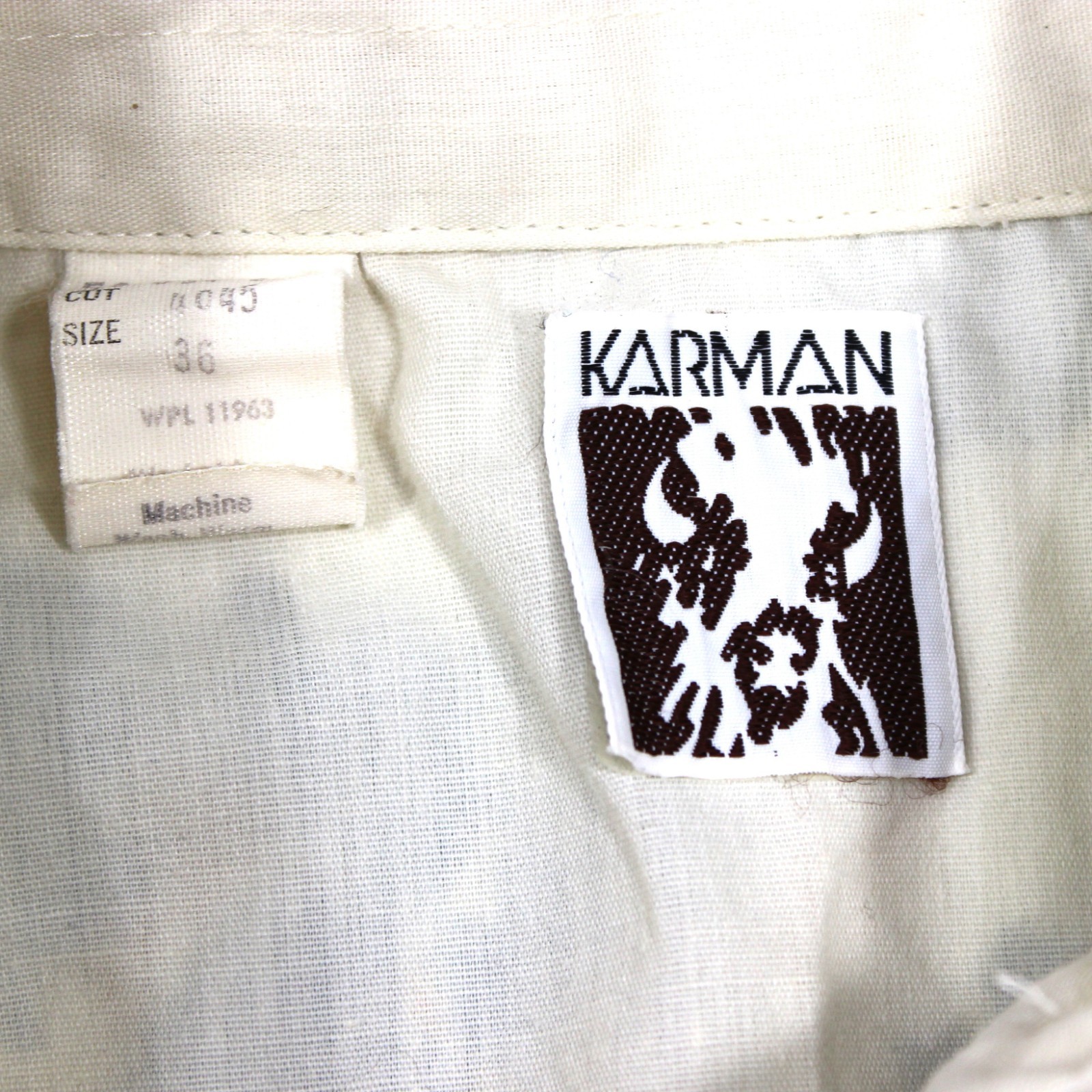 Vintage 70s Karman Western Shirt S/M Thin Floral Embroider Flame Snap Yoke USA