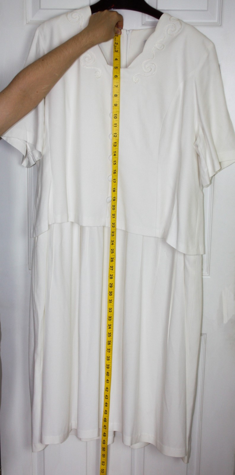 CB New York Vintage Cottagecore Prairie Dress Womens 24 White Layered Embroidery