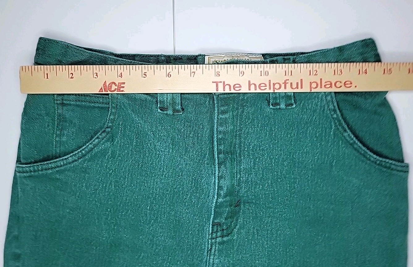 Vintage BonJour Mom Jeans Women’s Size 9 10 Stone Wash Green Denim Bareback 80s