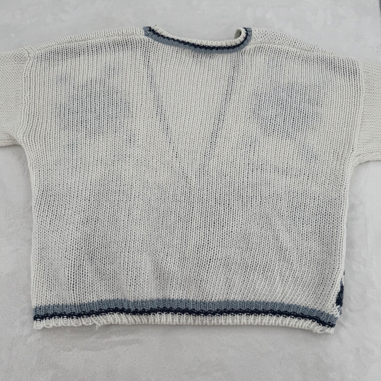Maggie Lawrence Sport Vintage 90s Fair Isle Floral Embroidered Cardigan Sz Large