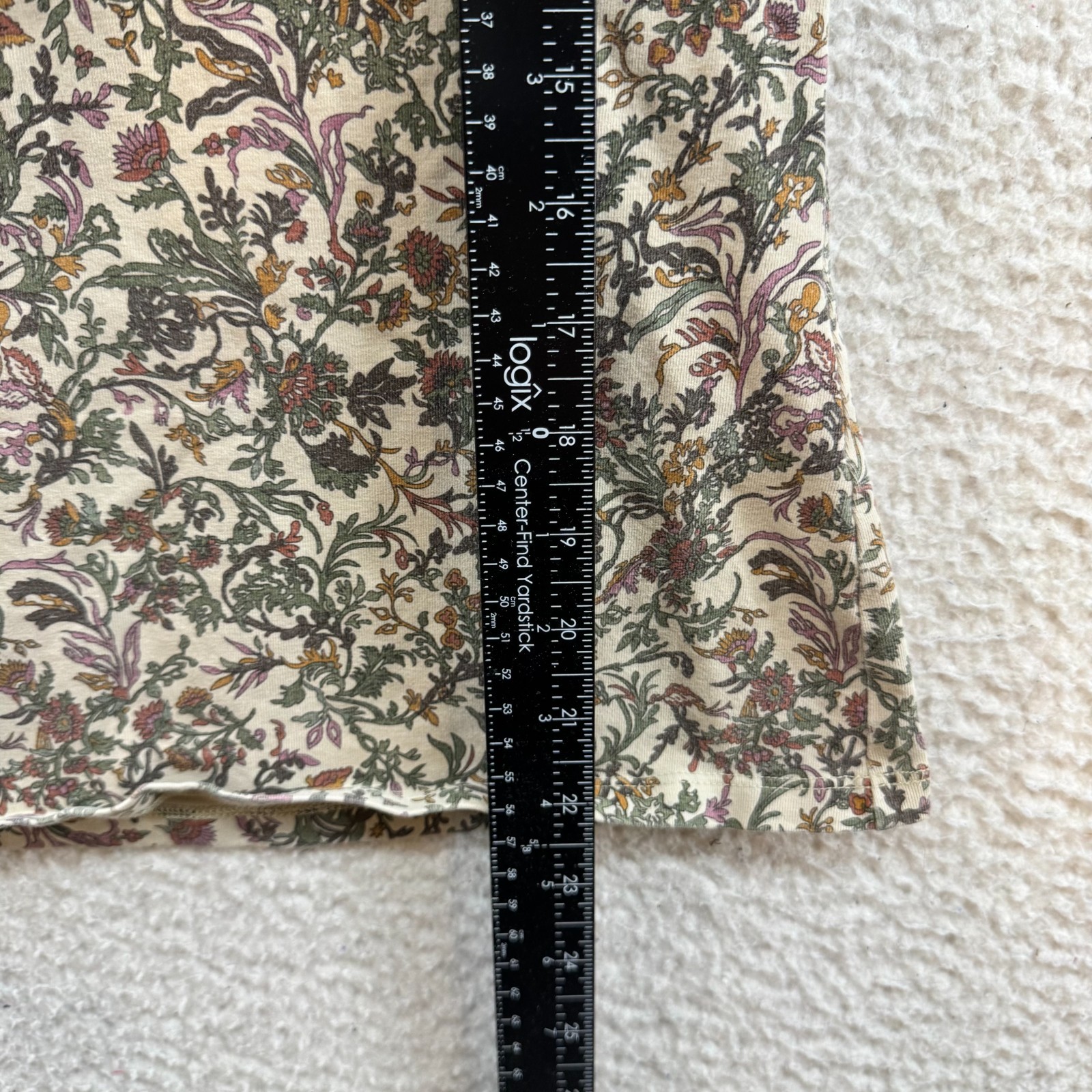 Y2K Vintage Camisole Tank Top Medium Beige Floral Boho Fairy Grunge Shelf Bra