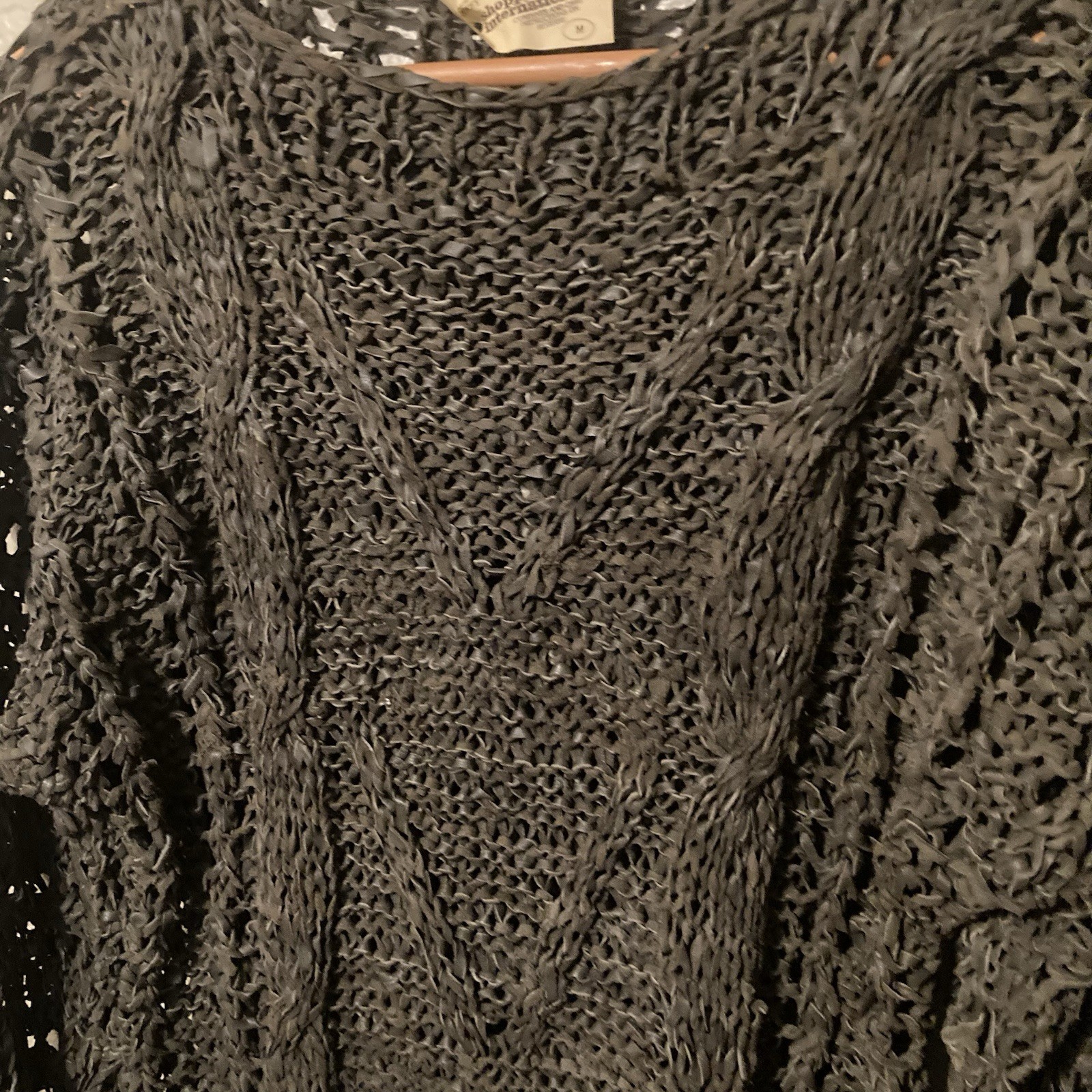 Vintage Sweater Indie Cowgirl 100% Sheepskin & Leather Women’s Size Medium