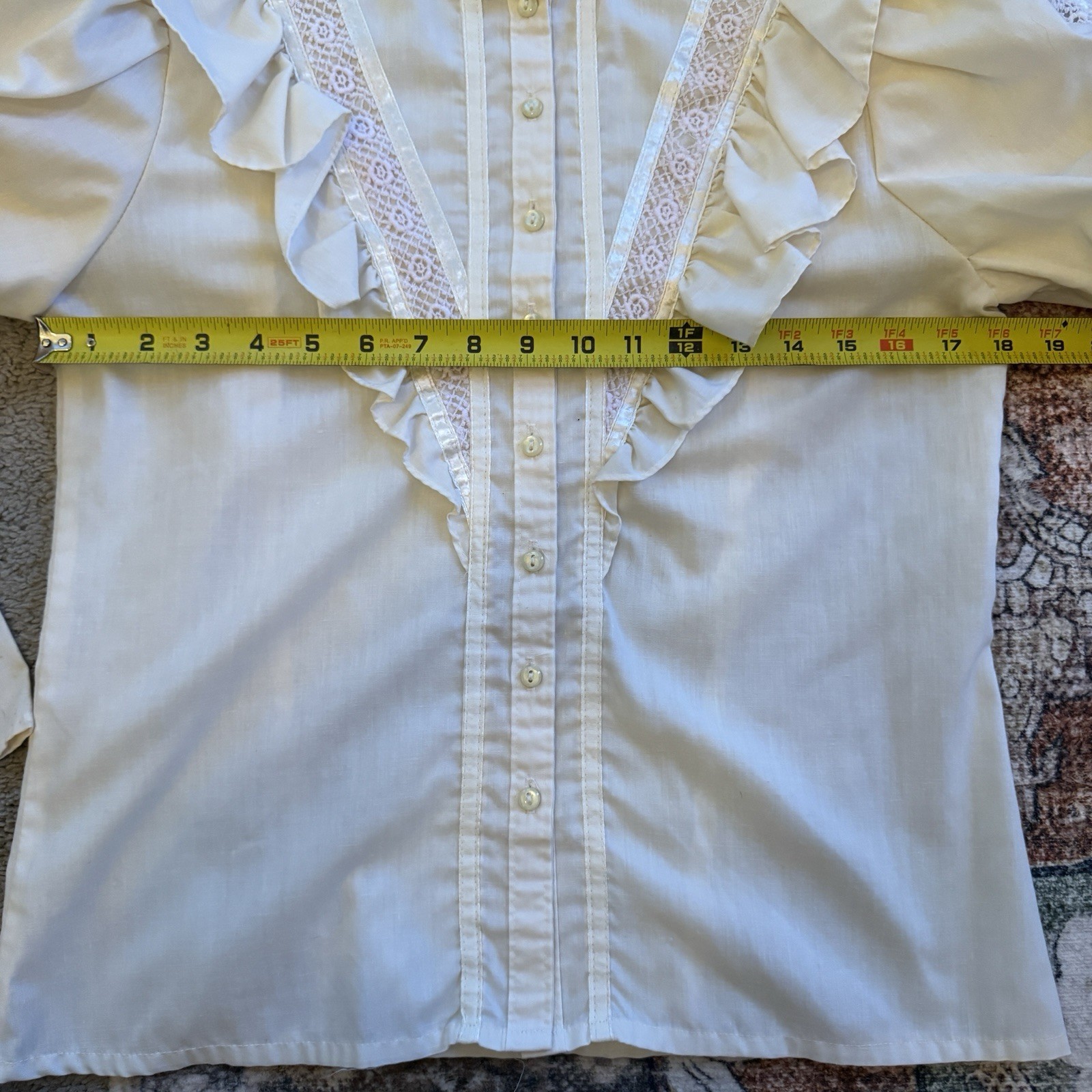 Vintage Jessica’s Gunnies Prairie Victorian Lace Ruffle Cottagecore Blouse 9