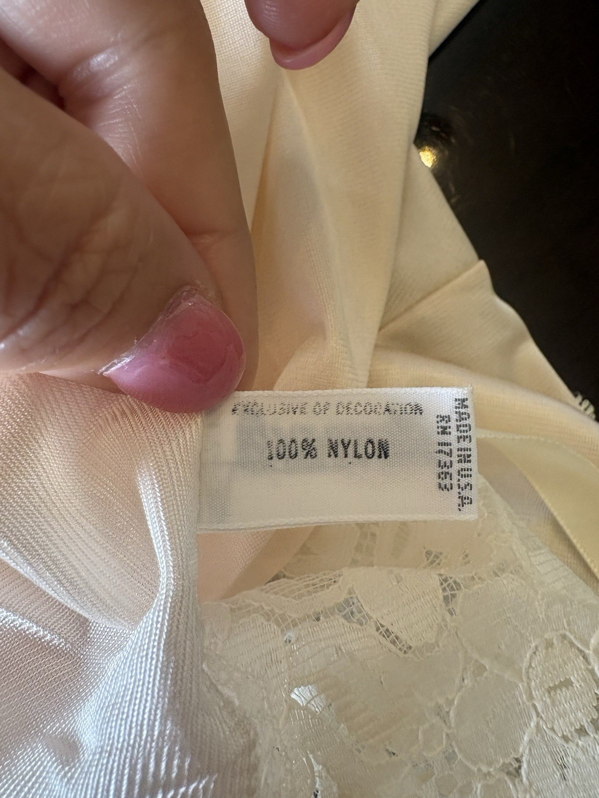 Vintage 1960s Komar dress slip lace Gown Lingerie Size 40 Average Cream MCM