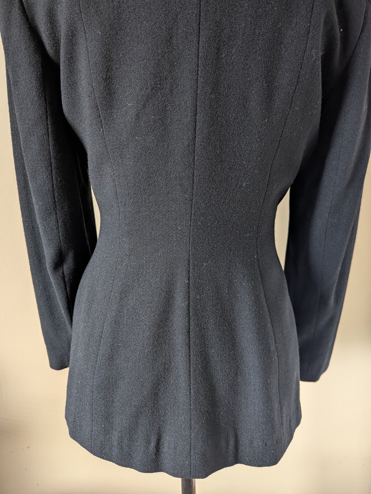 Rare Vintage 1940s Lilli Ann Black Label Black Cream Film Noir Blazer