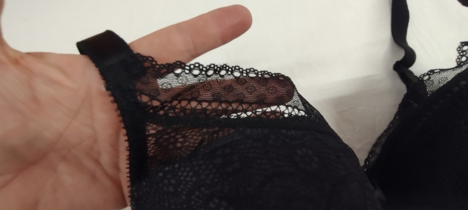 Chantelle Bra 34 DDDD Black UK 34 Fine Lace Cup Sexy Bra EUR 75 G FINE MATERIAL