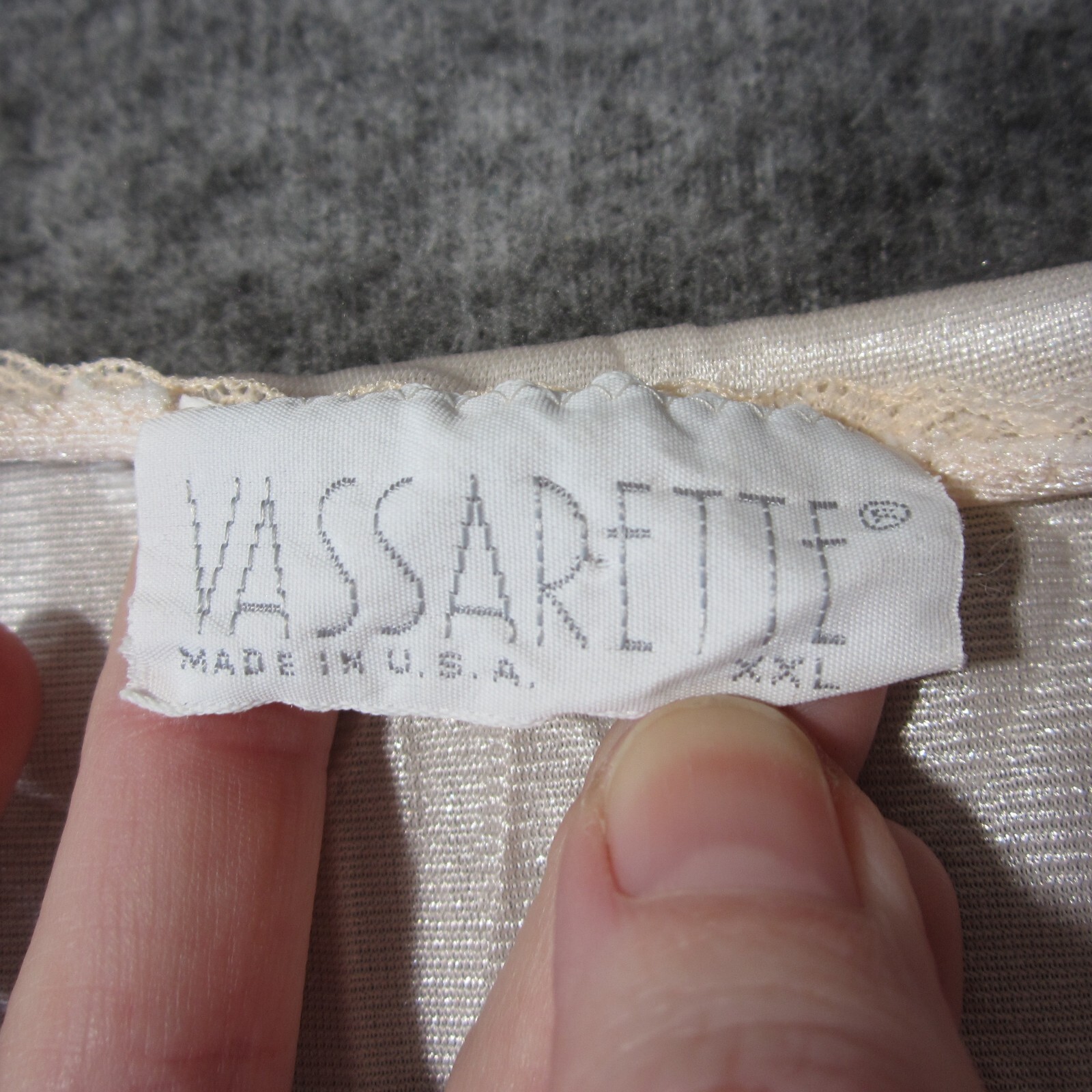 Vtg Vassarette Sleep Top 2XL Pink Floral Grandma Modest Cottagecore Sweet Silky