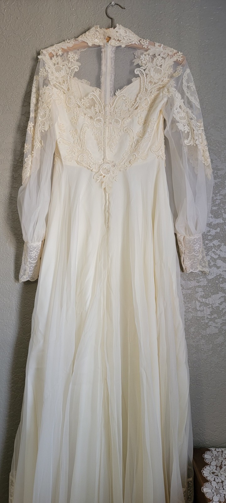 Vintage Victorian bridal Dress Praire Style Lace ivory wedding cottage core