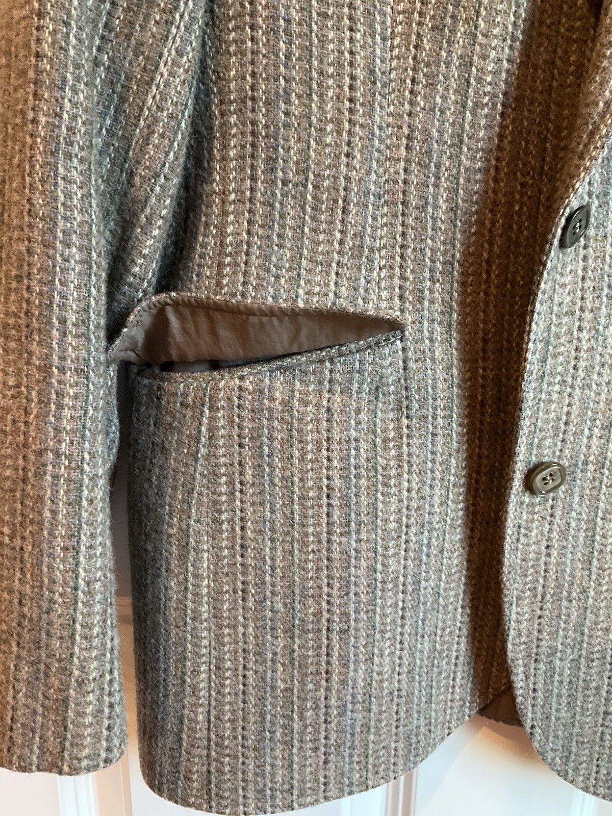 Vintage Women’s Classic Blazer Wool Taupe 2-Button by Stanley Blacker
