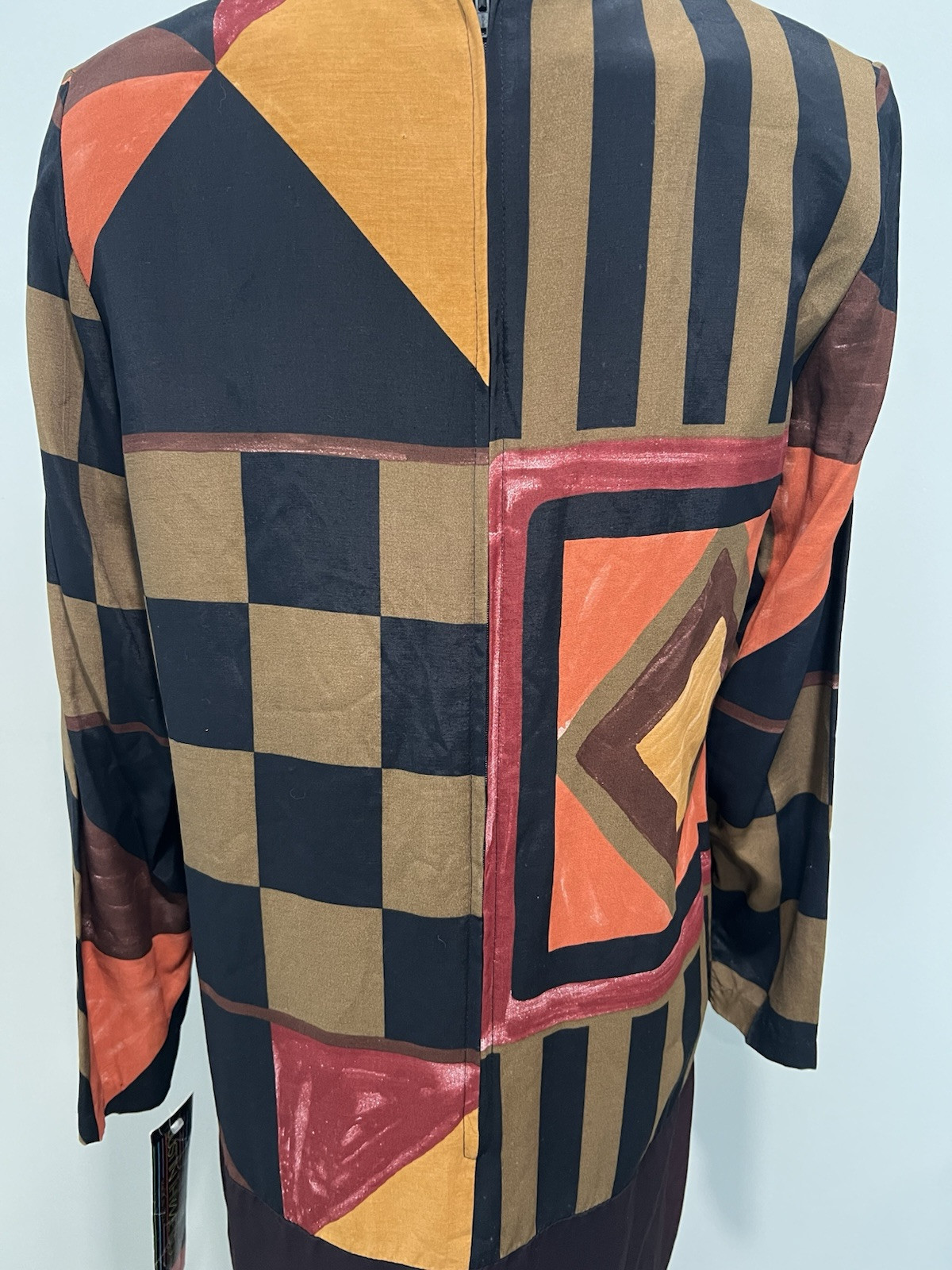 80s/90s Just In Thyme LTD. Multicolored Abstract, Geometric Printed Dress Size 8