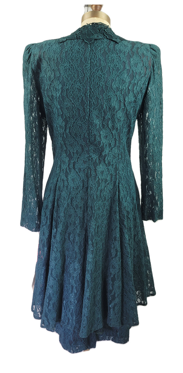 NWT Vintage Cachet by Bari Protas Green lace women’s Skirt Top Jacket Set 11/12