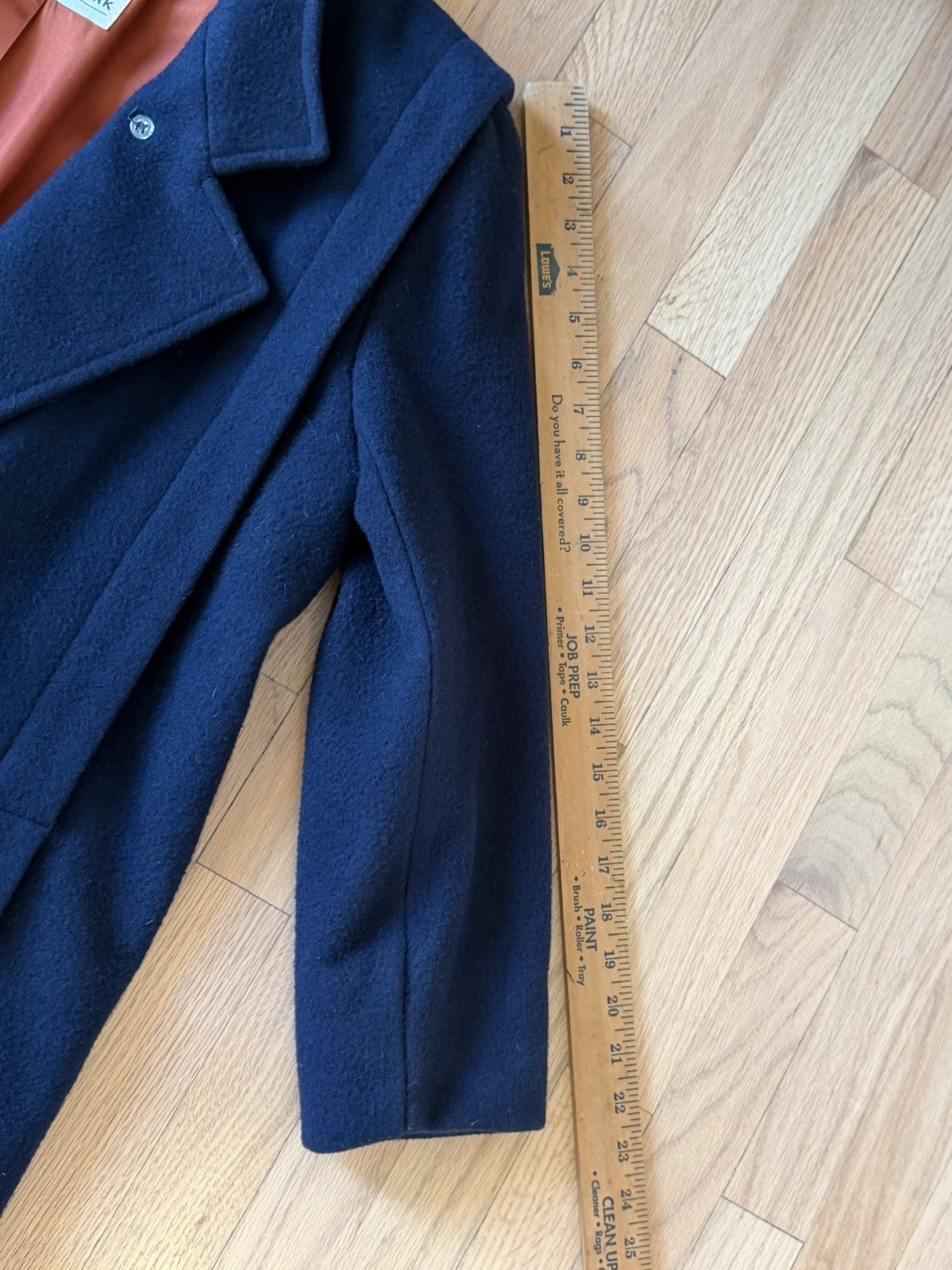 Vintage PRESTON & YORK Navy Blue Coat 100% Wool Forstman Size 12