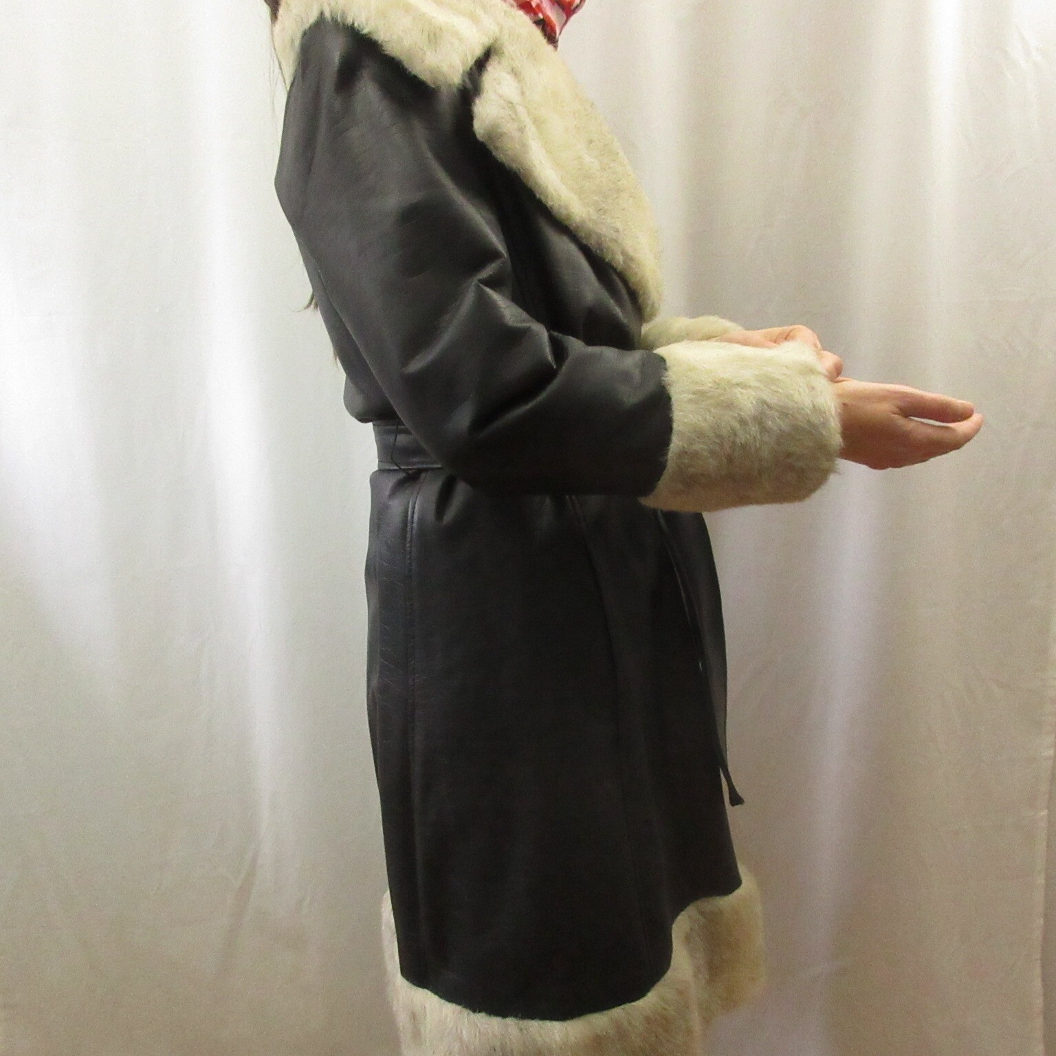VINTAGE RARE 70s Faux Fur Women’s Coat MOD New Wave PUNK SOVIET NOIR GOTH OOAK