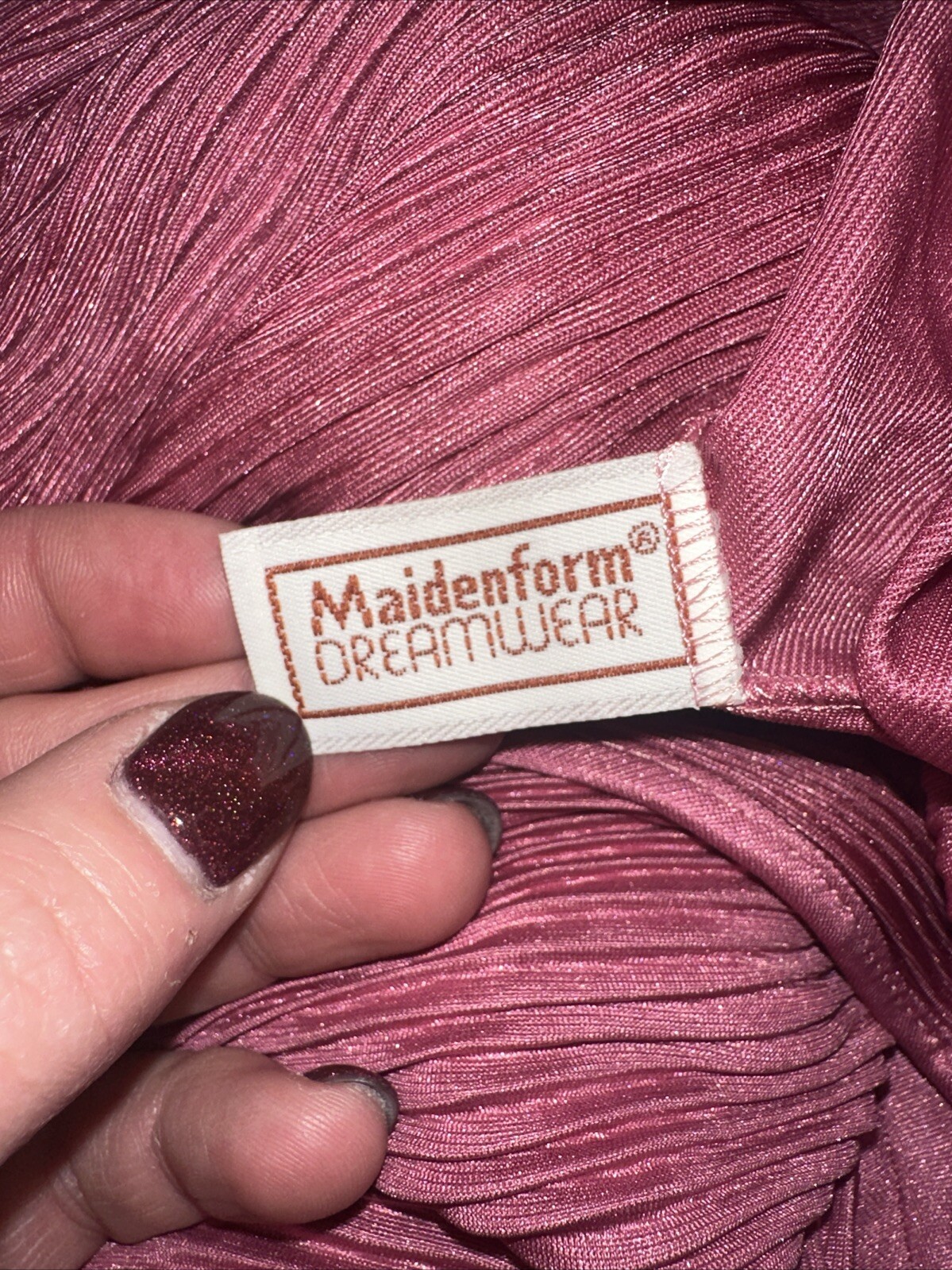 Vintage Maidenform Dreamwear Nightgown Robe Set Size Small Full Sweep Gown Pink