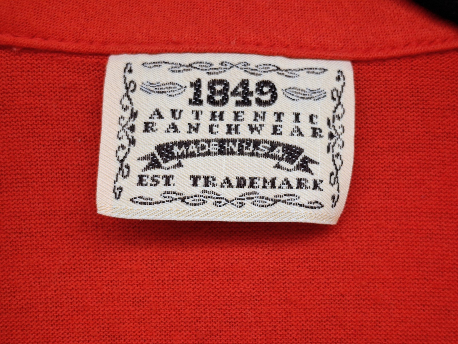 Vintage 90’s 1849 Authentic Ranchwear Western Cowboy Shirt Red Cropped Sz S Crop