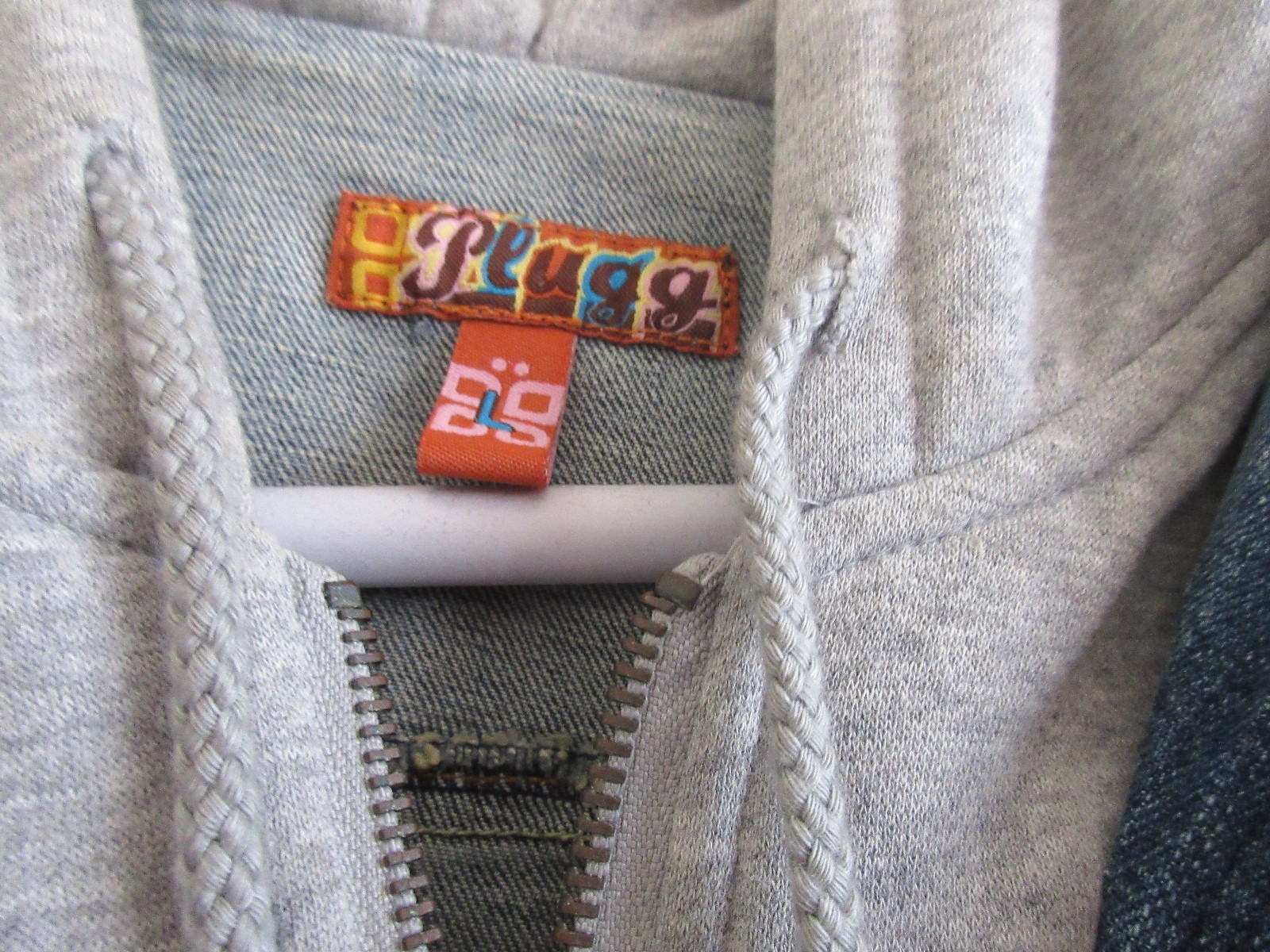 PLUGG , Hooded / Denim Ladies Vest , Size L , Vintage