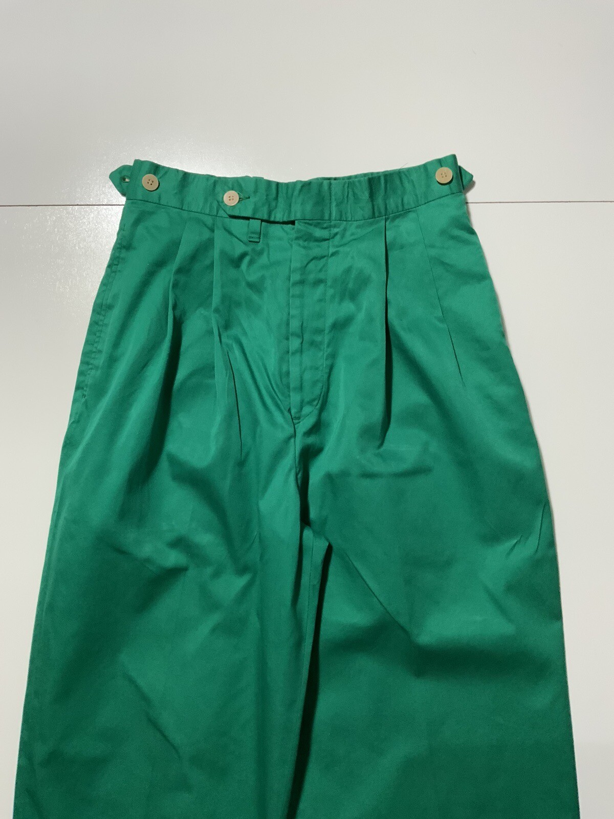 Vintage Kenneth Gordon New Orleans Green Pleated High Waist Pants Sz. 4