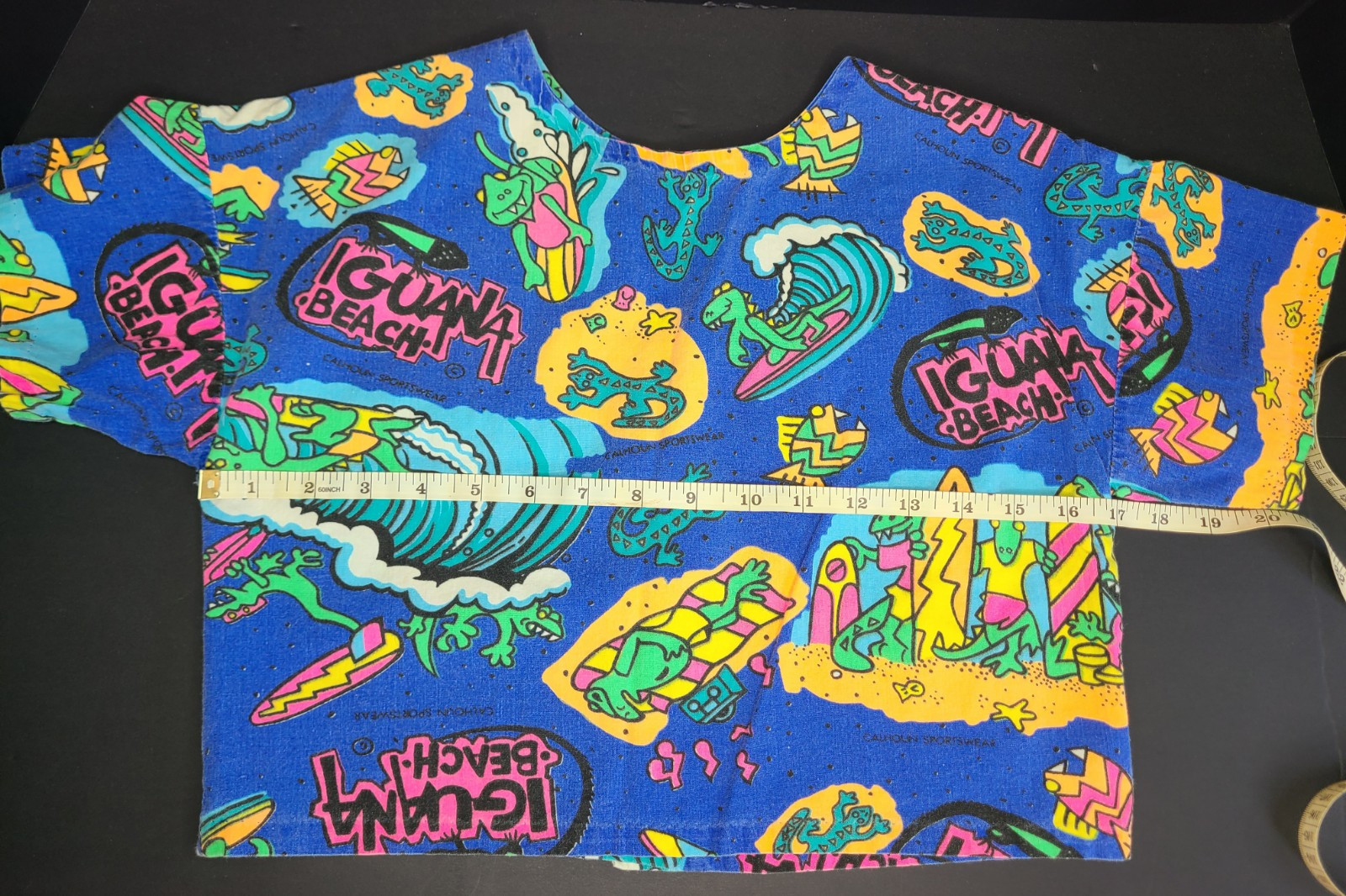 Vntg 90s Outfit Set Iguana Beach Soveneir Womans Small Girls Large Neon Colors