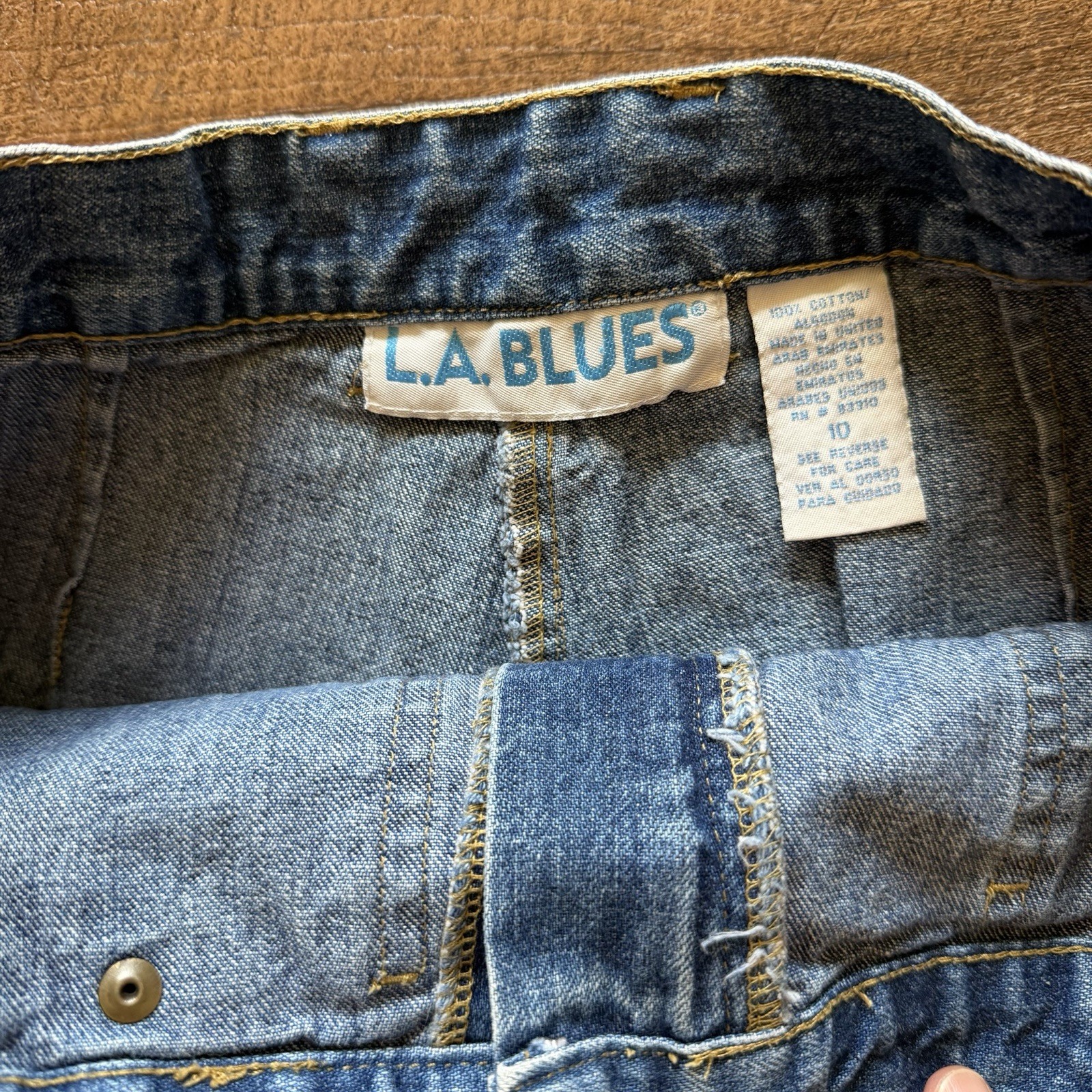 Vintage Womens Size 10 LA Blues High Rise Y2K 2000’s Glam Summer Jean Shorts