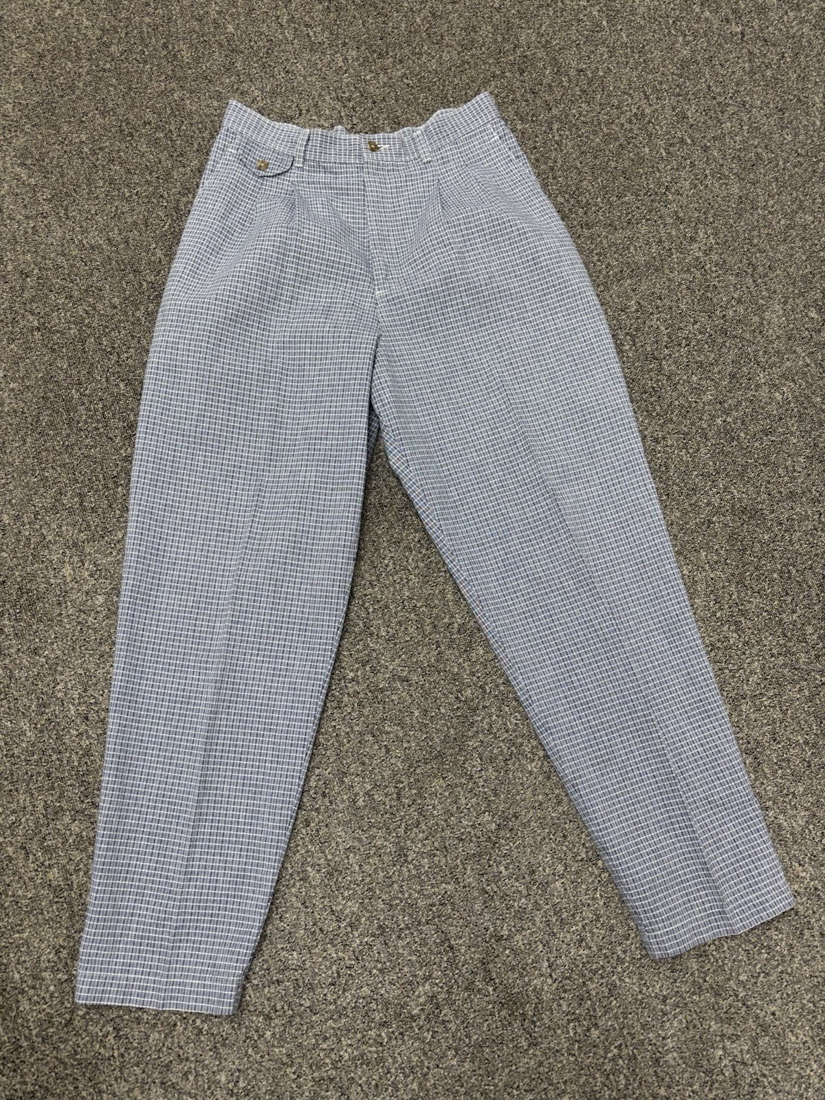 Vintage 80s Women’s Lee Houndstooth Checkered Pants 14M Tapered Fit