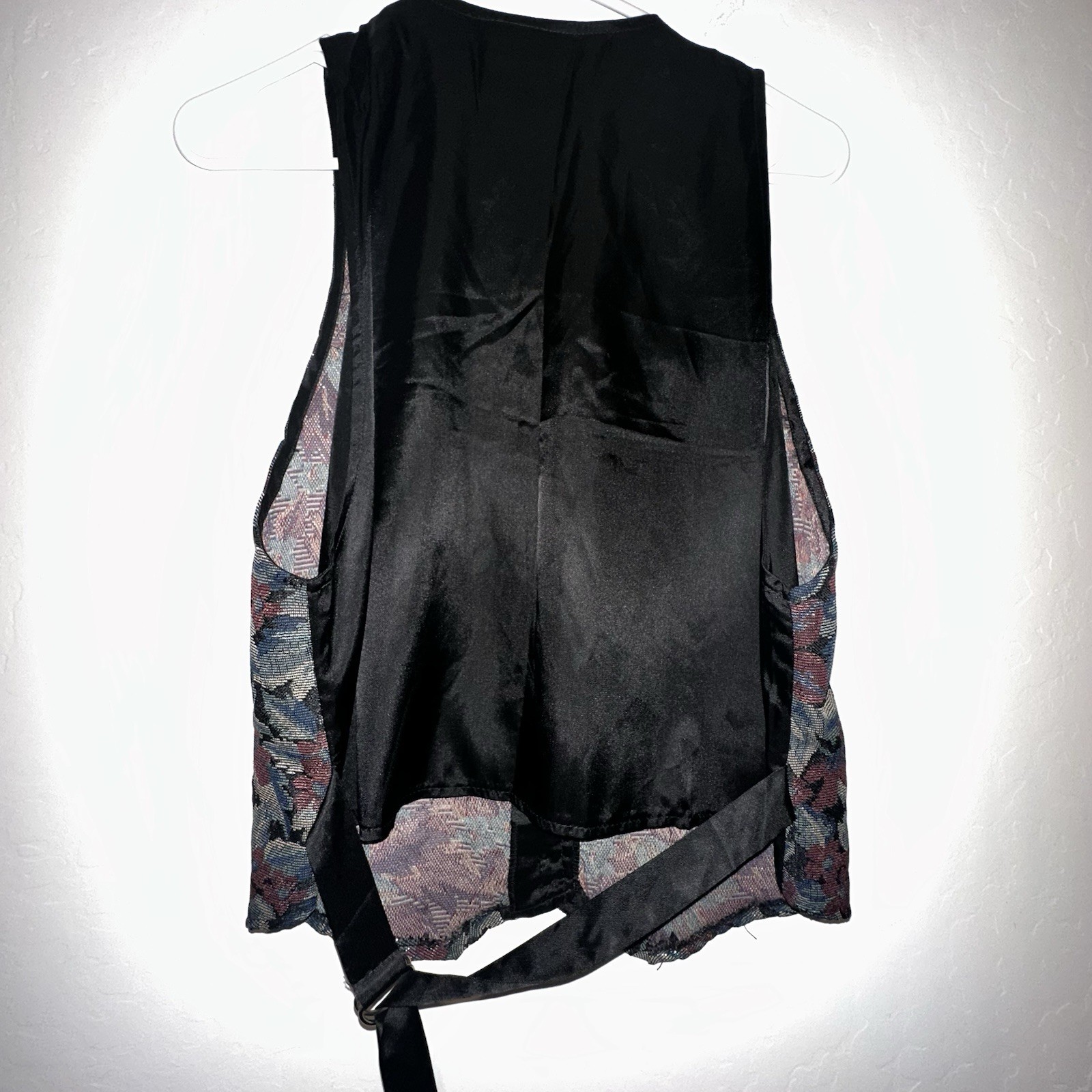 Vintage Casey & Max Tapestry Vest Cottage Floral Western Grandma Boho 90s Sz M