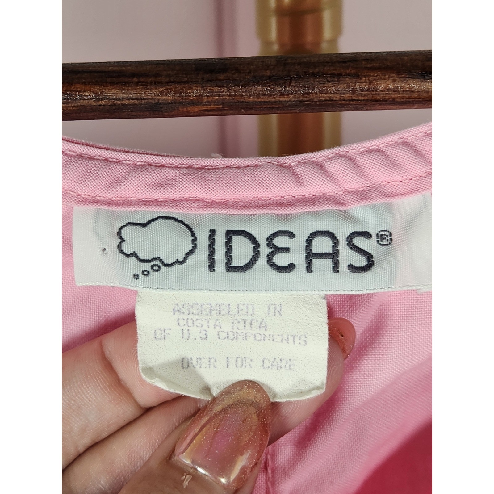 VTG Ideas 1980s Pink Sleeveless Utility Jumpsuit Snap Front Size Large Pockets!