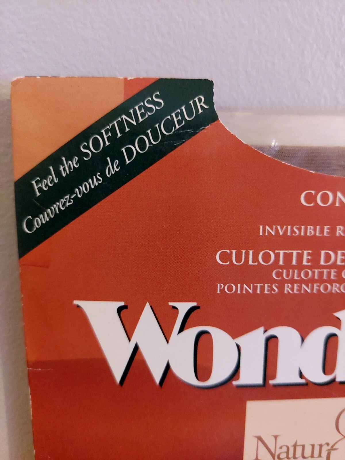 Vintage Pantyhose Wonderbra Silky Softness Control Top Color Almond size A BDR2
