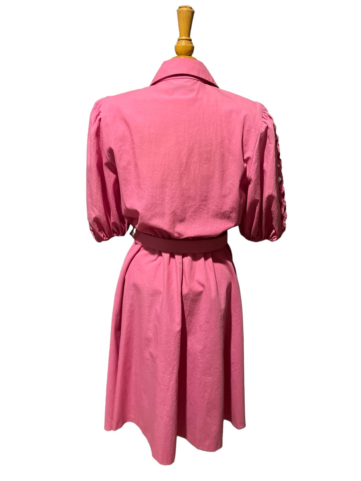 WILLI OF CALIFORNIA Size 12 Elastic Waist Puff Sleeve Vintage Midi Dress