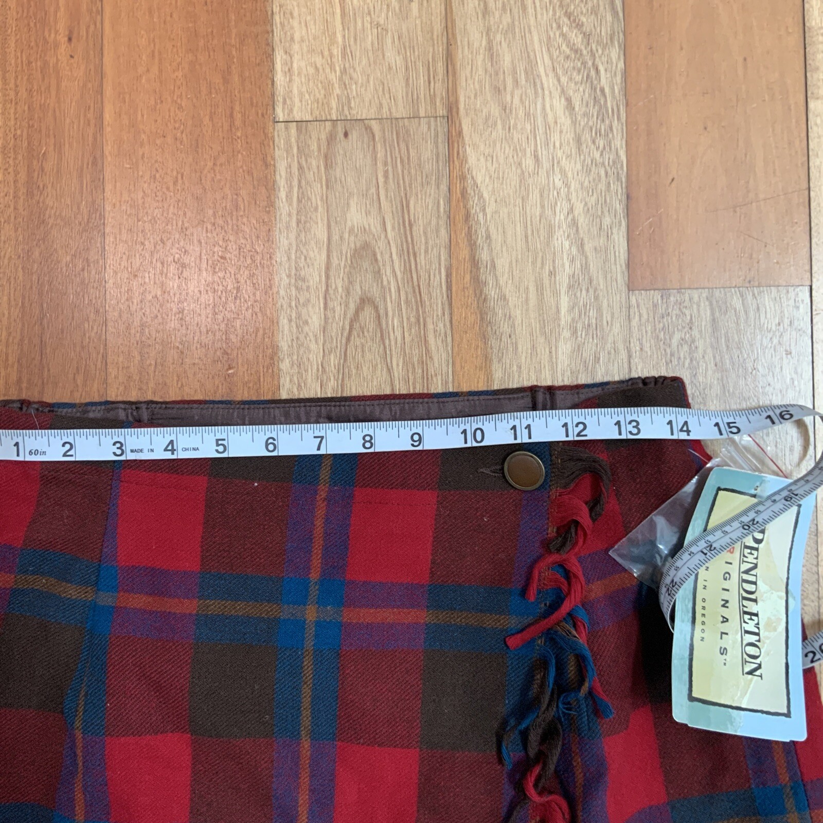 NWT Vintage Pendleton Tartan Virgin Wool Lined Skirt Sz 10 Fringe – MOTH HOLES