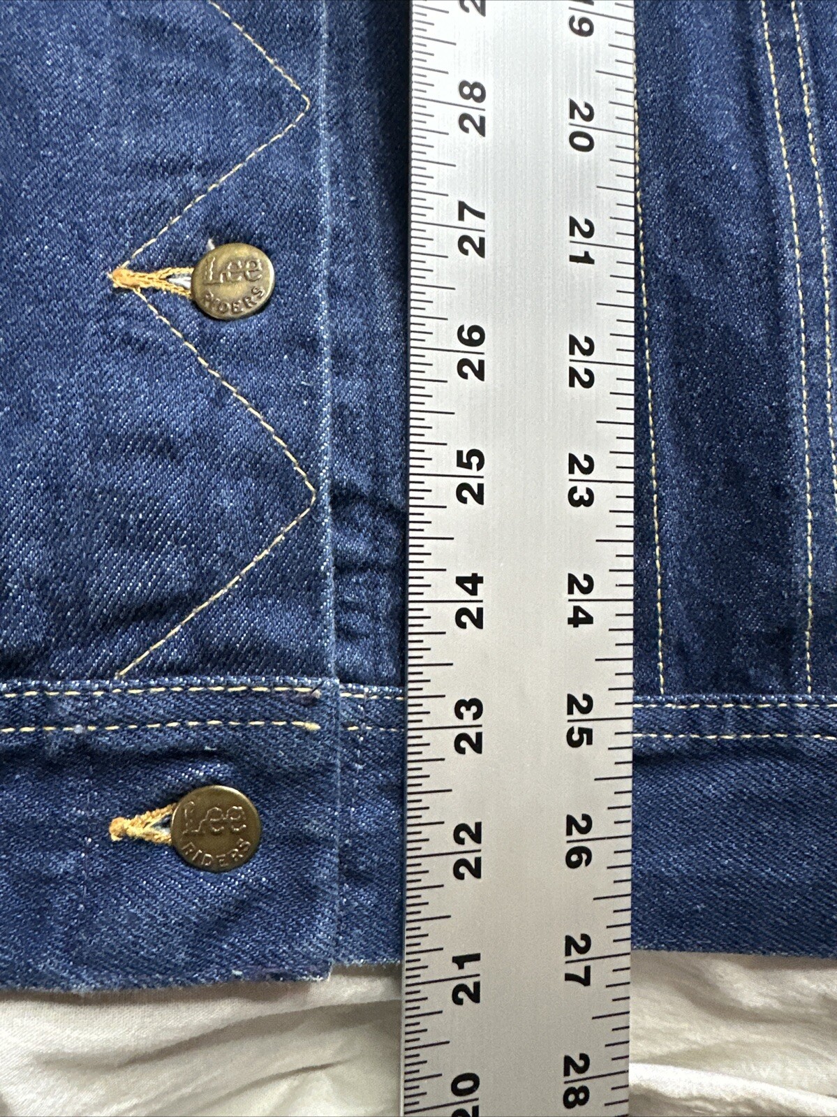 Vintage 90s Ms Lee Denim Jean Trucker Jacket Womens Size 9/10 40 Dark